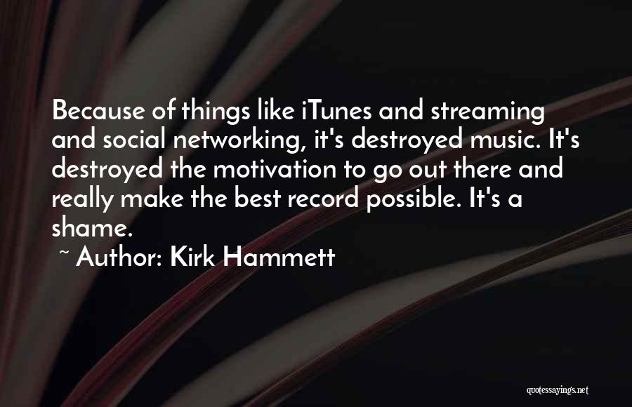 Social Networking Quotes By Kirk Hammett