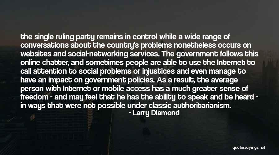 Social Networking Quotes By Larry Diamond