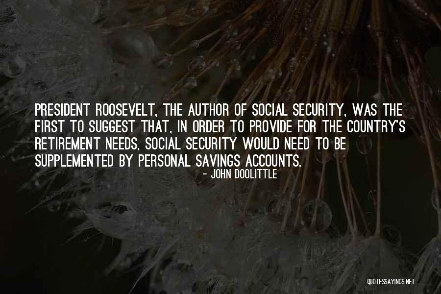 Social Order Quotes By John Doolittle