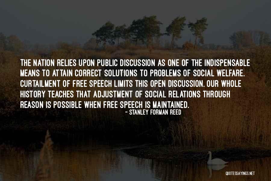 Social Relations Quotes By Stanley Forman Reed Social Relations Quotes By Stanley Forman Reed