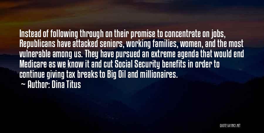 Social Security And Medicare Quotes By Dina Titus