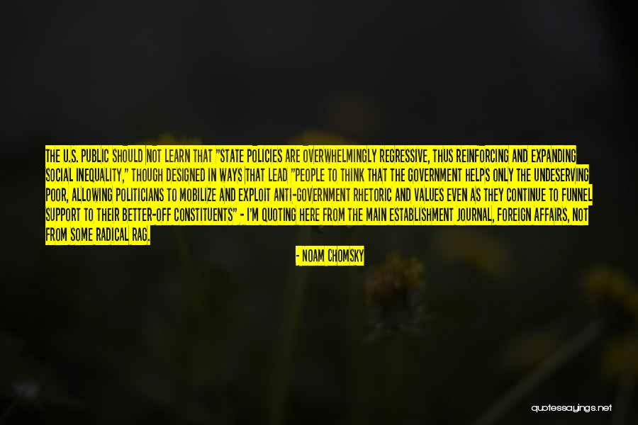 Social Support Quotes By Noam Chomsky Social Support Quotes By Noam Chomsky