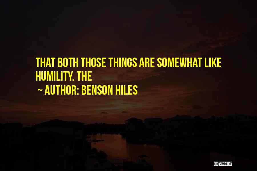 Sociale Lening Quotes By Benson Hiles