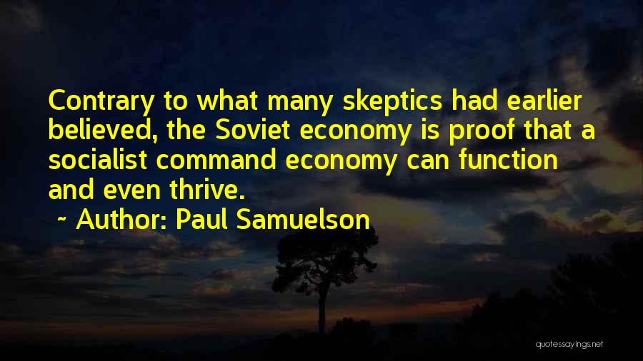 Socialist Economy Quotes By Paul Samuelson