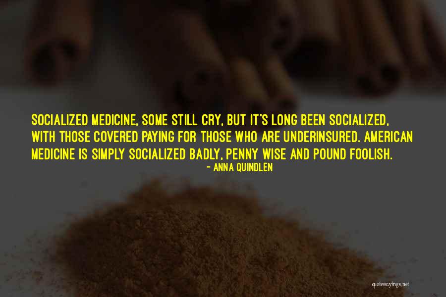 Socialized Medicine Quotes By Anna Quindlen