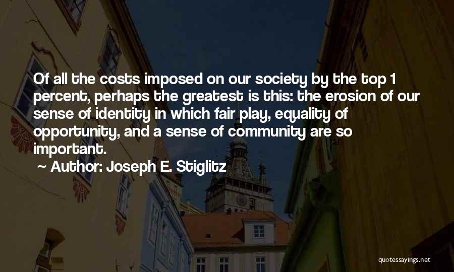Society And Identity Quotes By Joseph E. Stiglitz