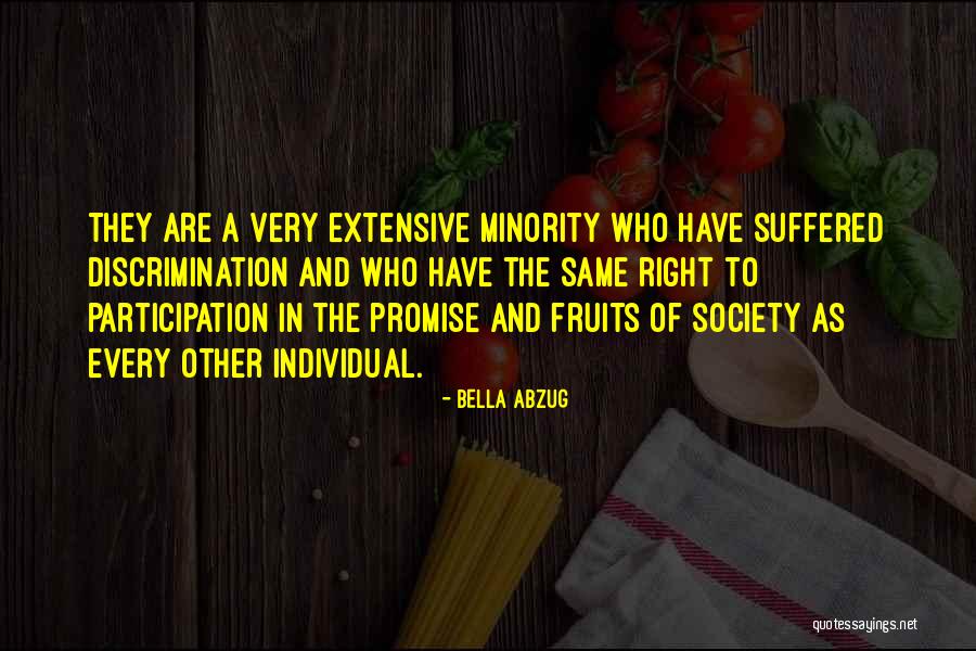 Society And Individual Quotes By Bella Abzug