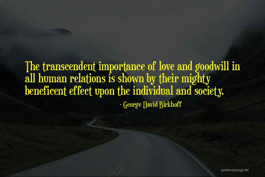 Society And Individual Quotes By George David Birkhoff