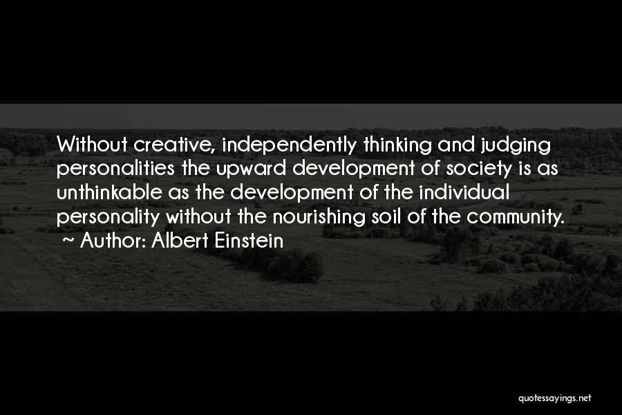 Society And Judging Quotes By Albert Einstein