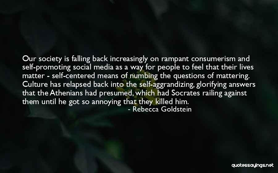 Society And Media Quotes By Rebecca Goldstein