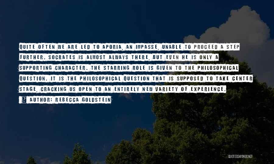 Socrates Philosophical Quotes By Rebecca Goldstein