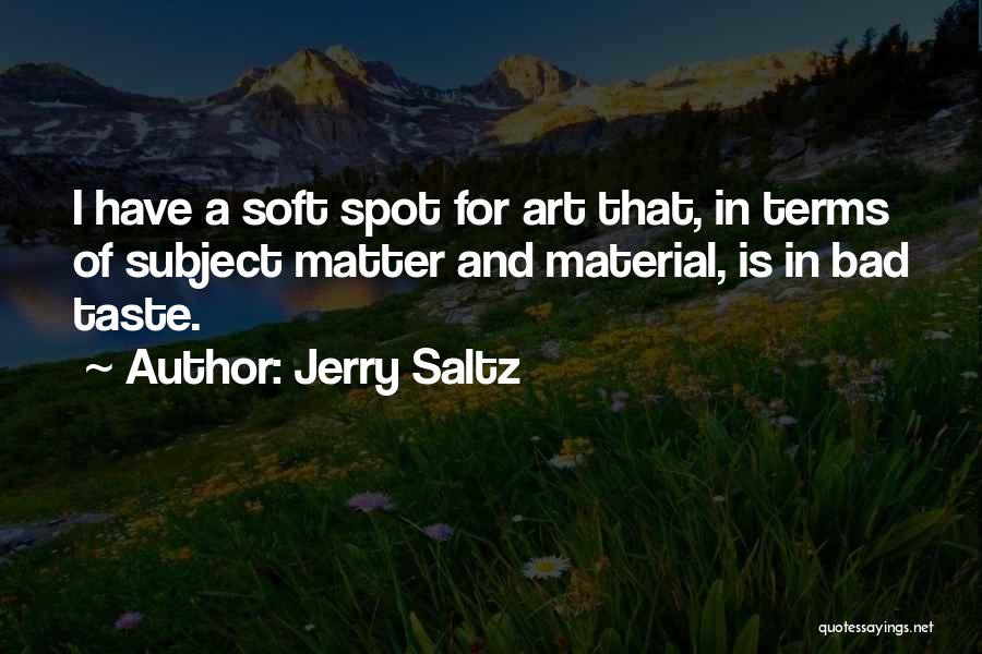 Soft Spot Quotes By Jerry Saltz