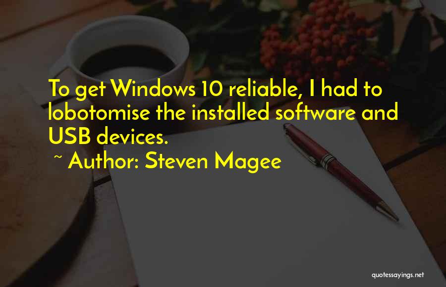 Software Reliability Quotes By Steven Magee