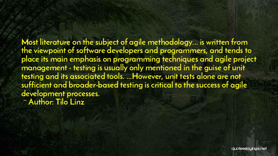 Software Testing Quotes By Tilo Linz