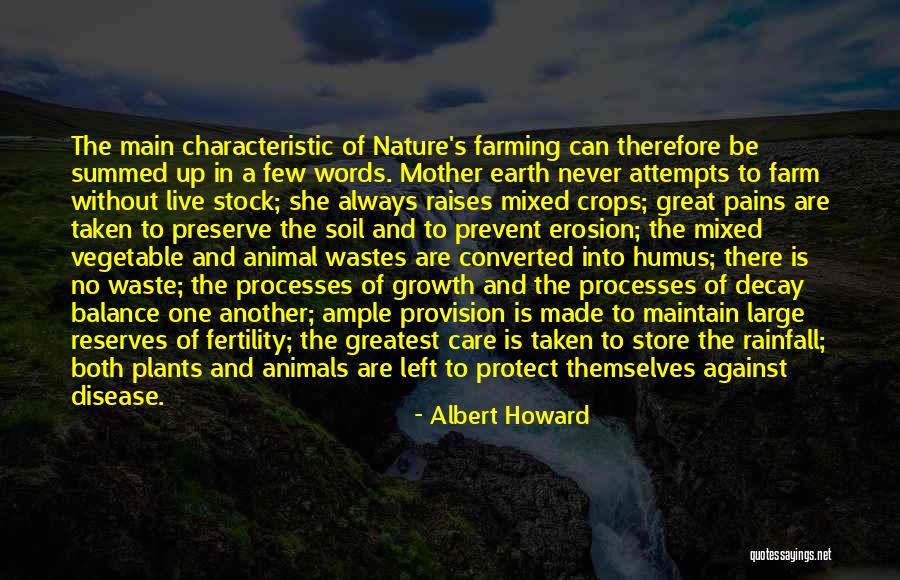 Soil Erosion Quotes By Albert Howard Soil Erosion Quotes By Albert Howard