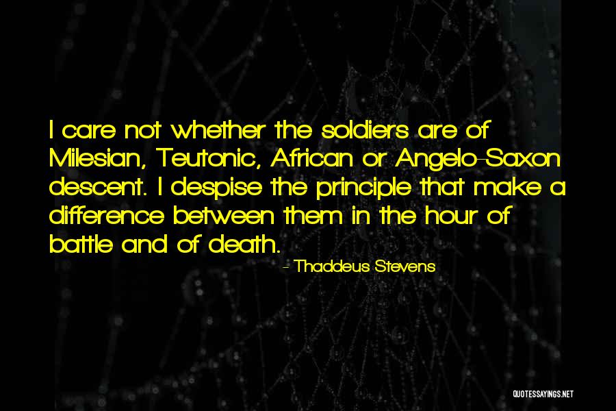 Soldiers Death Quotes By Thaddeus Stevens