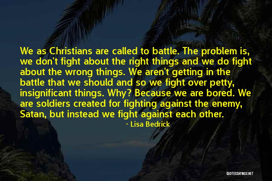 Soldiers Fighting Quotes By Lisa Bedrick