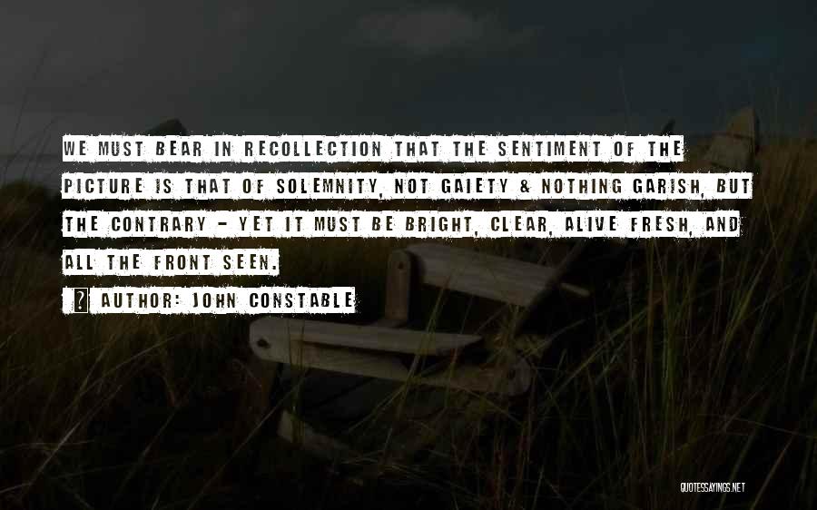 Solemnity Quotes By John Constable