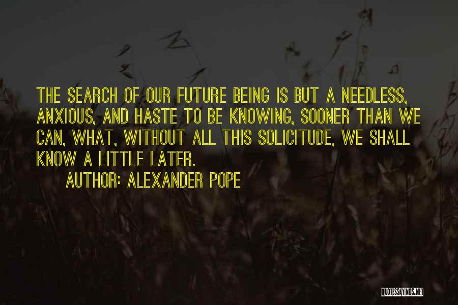 Solicitude Quotes By Alexander Pope