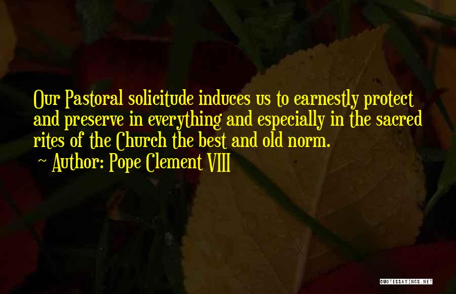 Solicitude Quotes By Pope Clement VIII