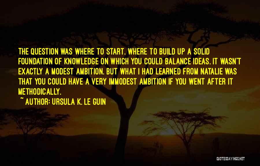 Solid Foundation Quotes By Ursula K. Le Guin