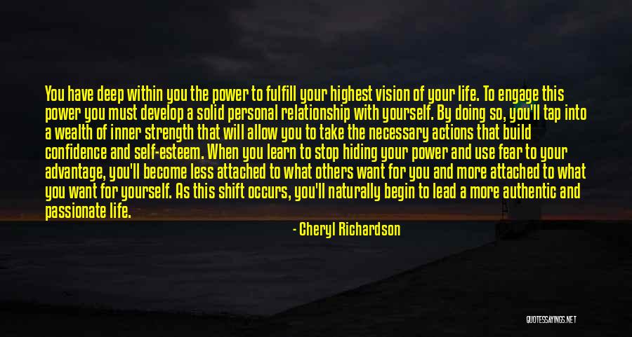 Solid Relationship Quotes By Cheryl Richardson Solid Relationship Quotes By Cheryl Richardson
