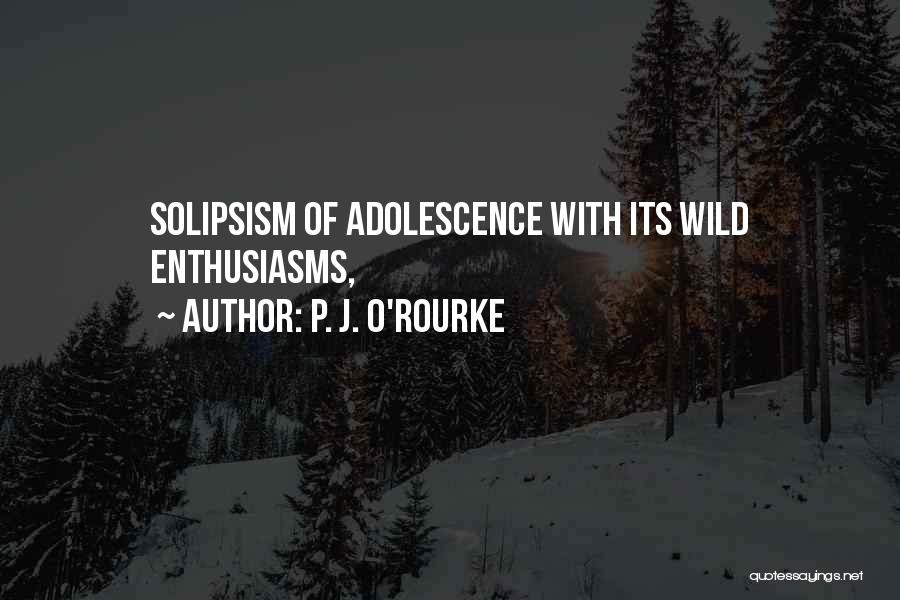 Solipsism Quotes By P. J. O'Rourke