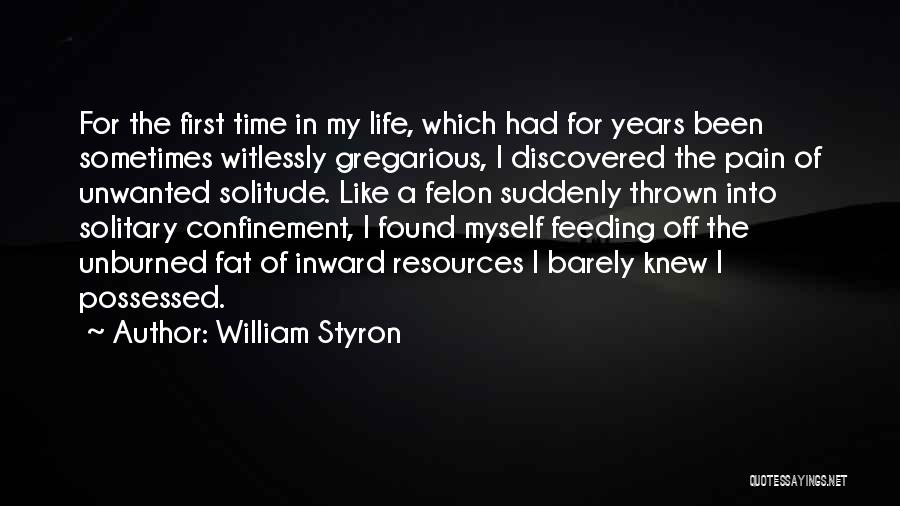 Solitary Confinement Quotes By William Styron