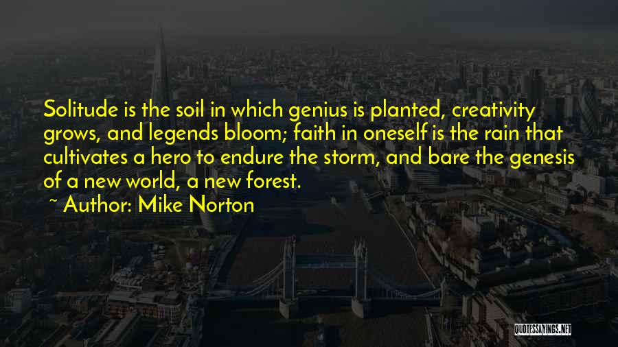 Solitude And Creativity Quotes By Mike Norton