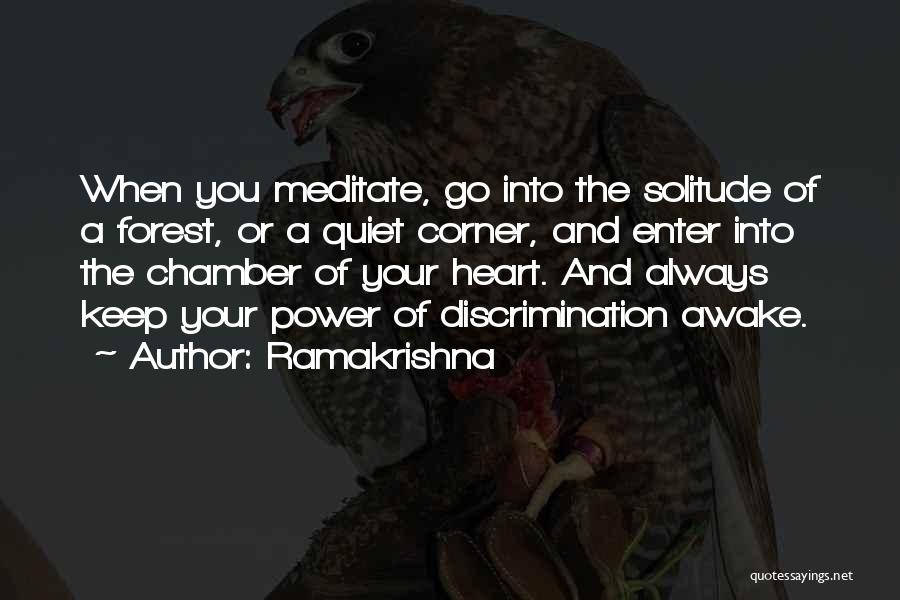 Solitude And Meditation Quotes By Ramakrishna