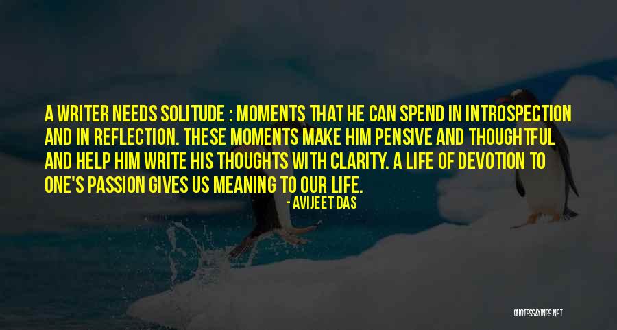 Solitude And Reflection Quotes By Avijeet Das