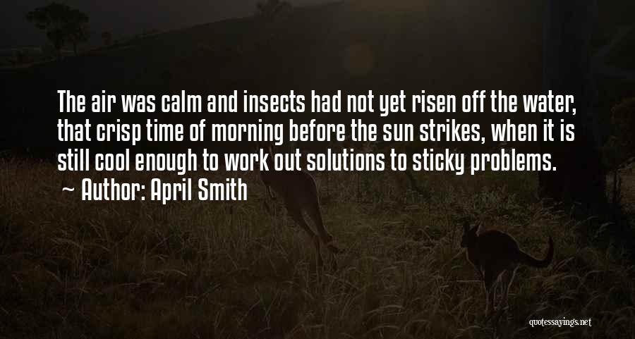 Solutions Not Problems Quotes By April Smith