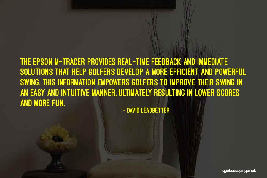 Solutions That Empowers Quotes By David Leadbetter Solutions That Empowers Quotes By David Leadbetter