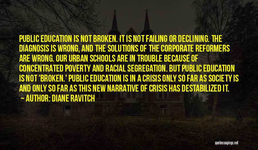Solutions To Poverty Quotes By Diane Ravitch