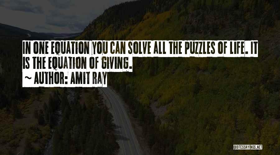 Solve Puzzle Quotes By Amit Ray