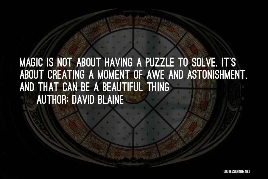 Solve Puzzle Quotes By David Blaine