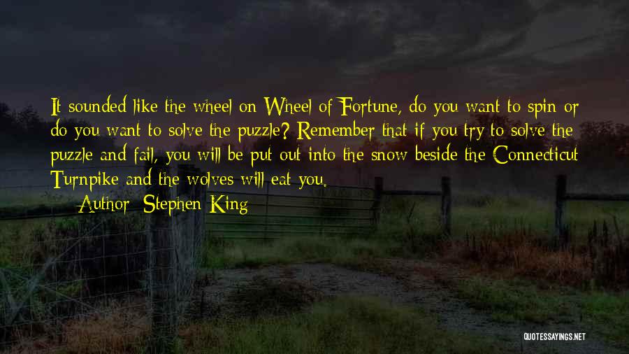 Solve Puzzle Quotes By Stephen King