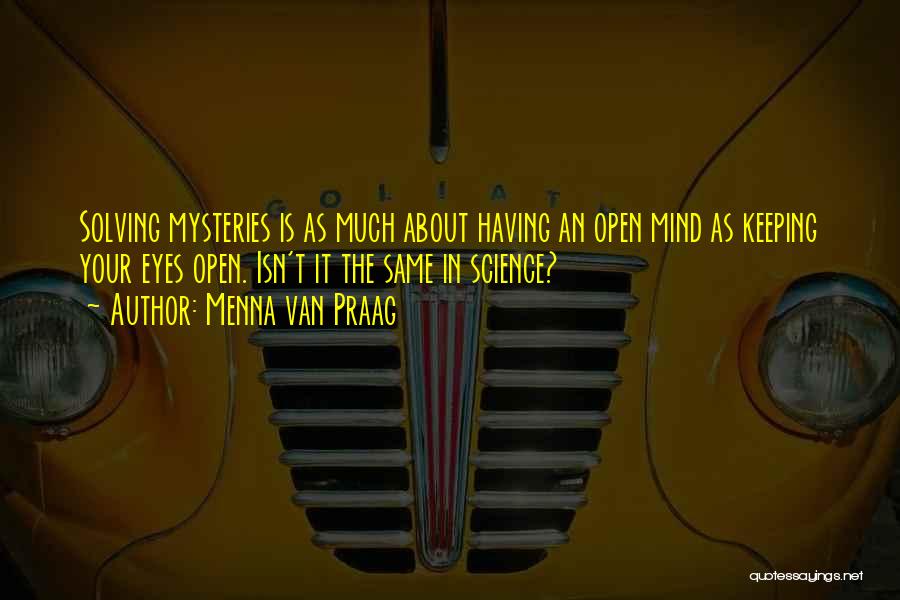 Solving Mysteries Quotes By Menna Van Praag