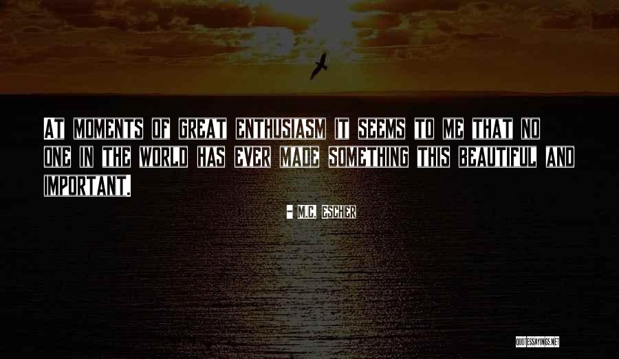Some Beautiful Moments Quotes By M.C. Escher
