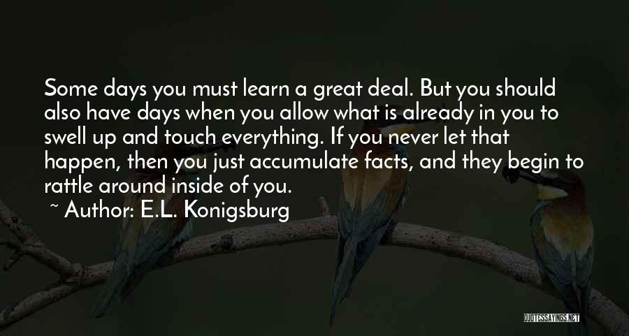 Some Facts Of Life Quotes By E.L. Konigsburg