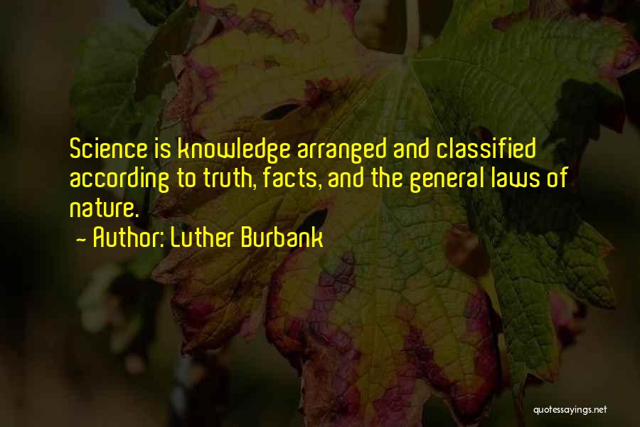 Some General Knowledge Quotes By Luther Burbank
