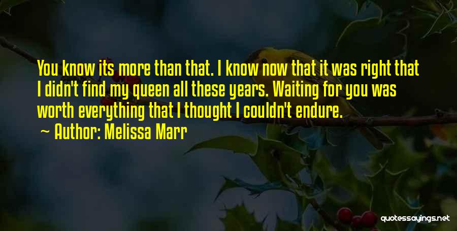 Some Things Are Worth Waiting For Quotes By Melissa Marr