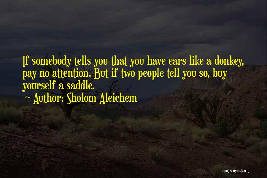 Somebody You Like Quotes By Sholom Aleichem