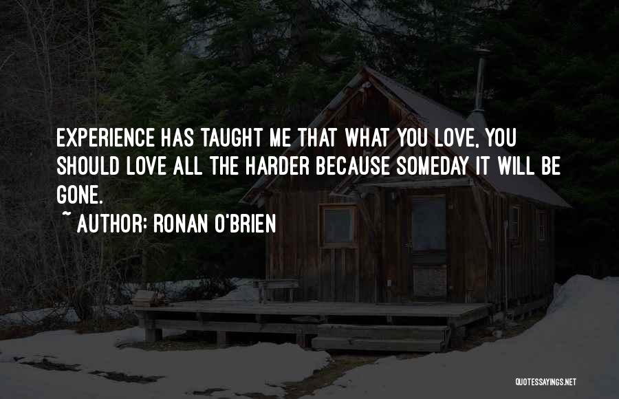 Someday You Will Love Me Quotes By Ronan O'Brien