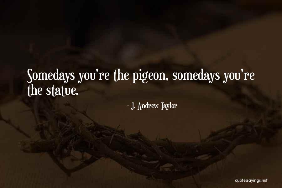 Somedays You Re The Pigeon Quotes By J. Andrew Taylor Somedays You Re The Pigeon Quotes By J. Andrew Taylor