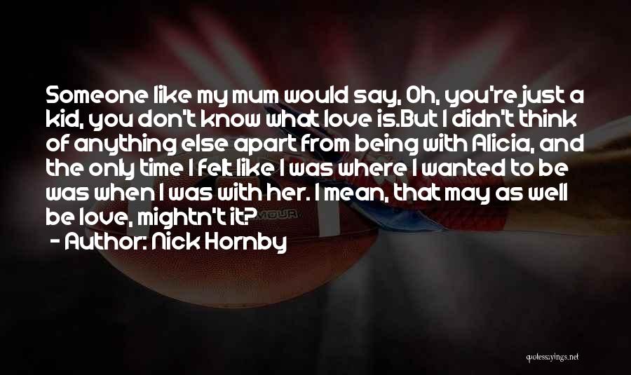 Someone Being Mean To You Quotes By Nick Hornby