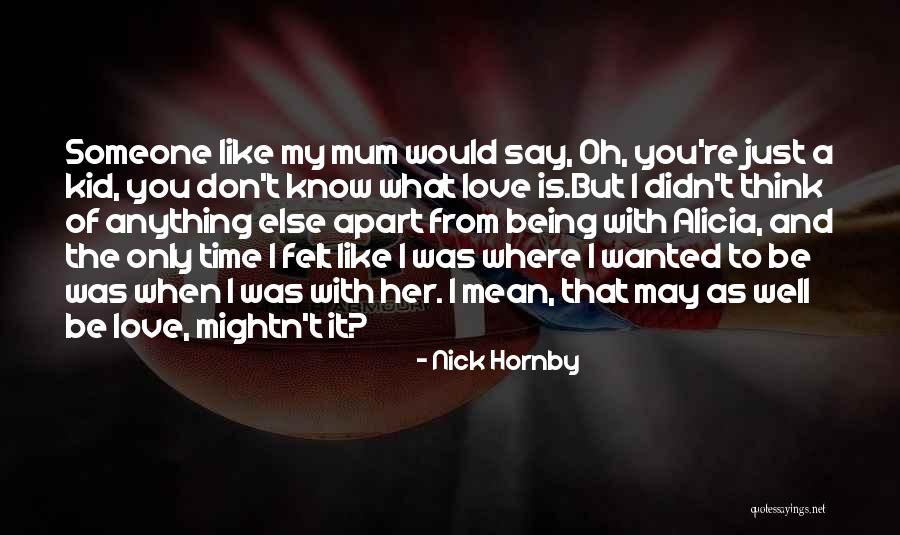 Someone Being Mean To You Quotes By Nick Hornby