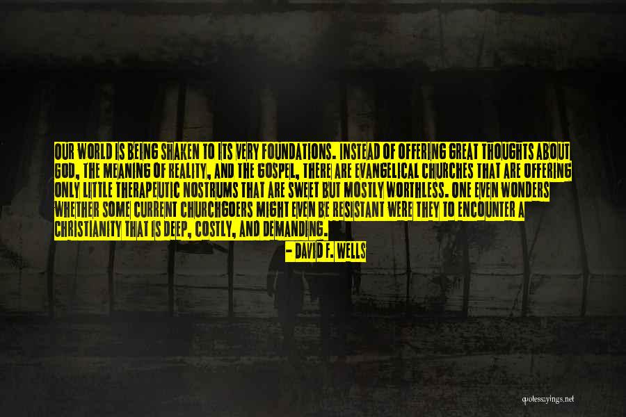 Someone Being Worthless Quotes By David F. Wells Someone Being Worthless Quotes By David F. Wells