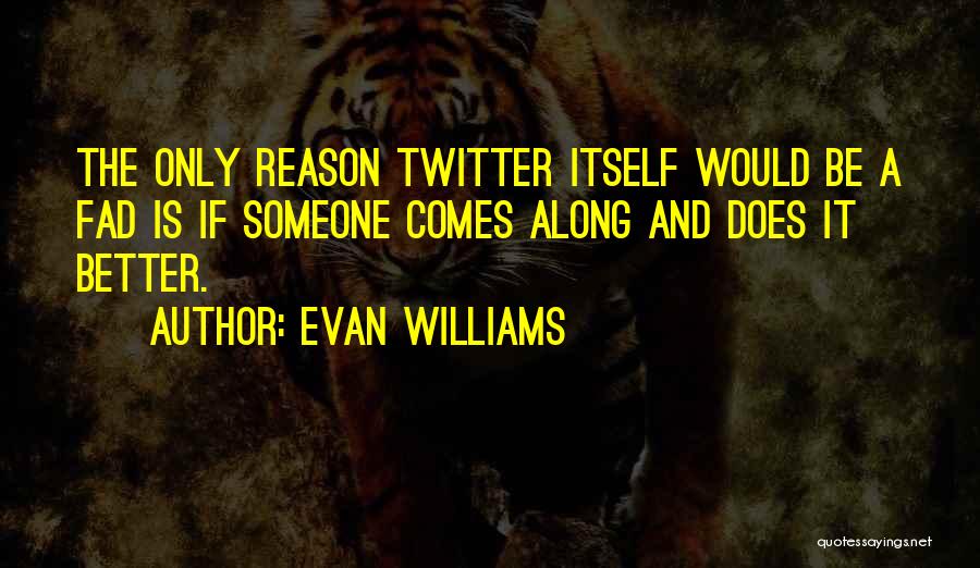 Someone Better Comes Along Quotes By Evan Williams