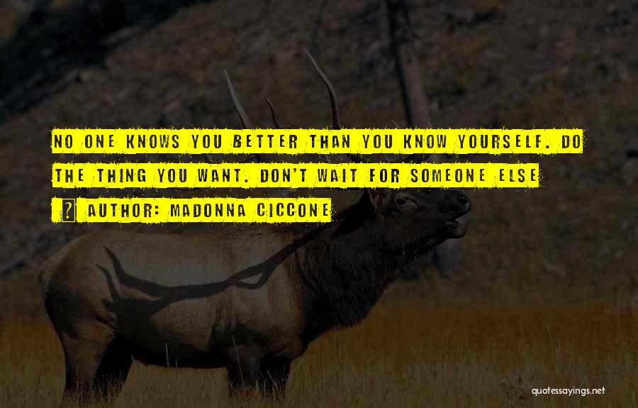 Someone Better Than You Quotes By Madonna Ciccone